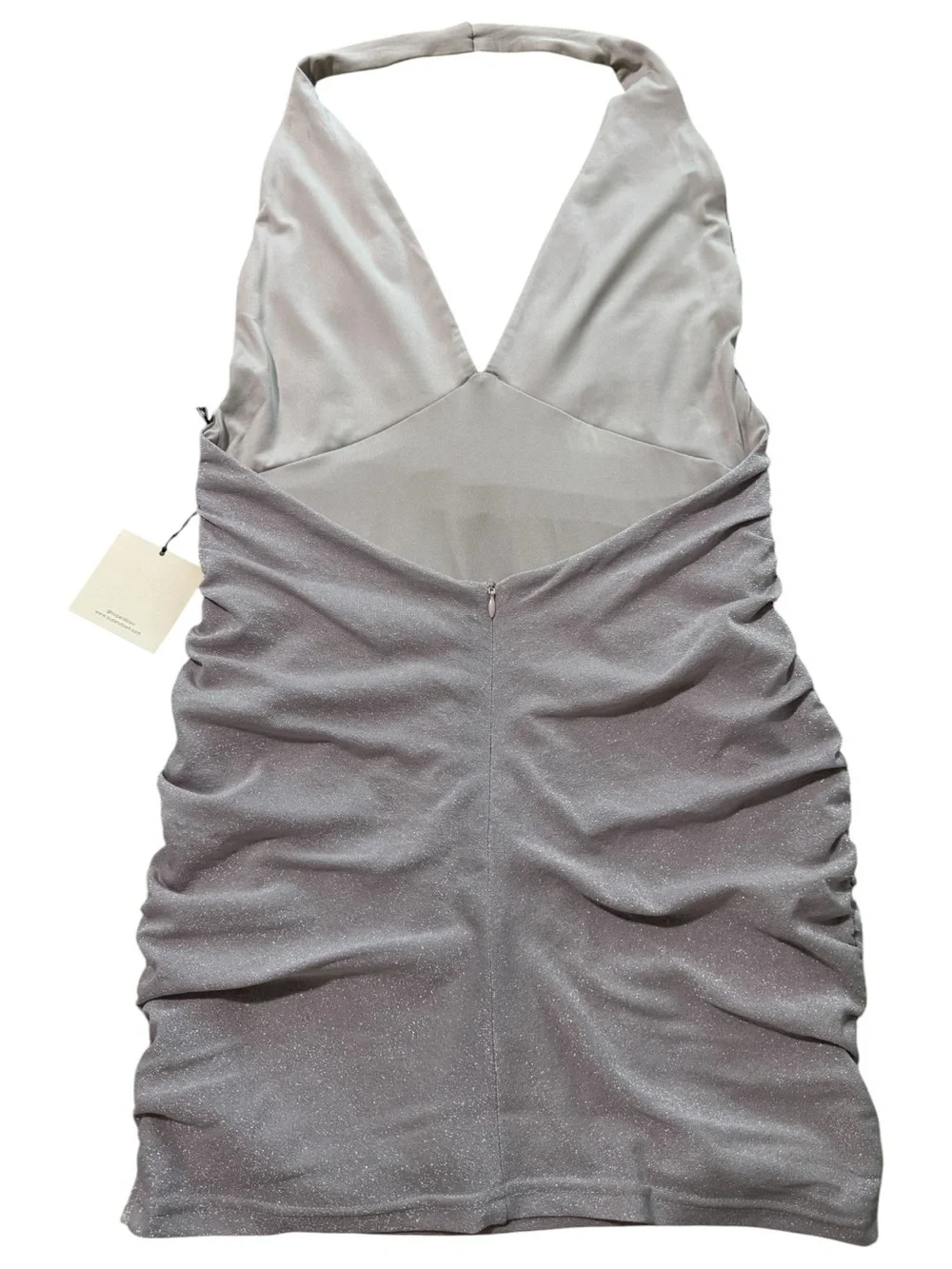 Revolve Superdown Julana Deep V Dress Mauve Metallic Size M NWT‎